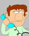 Cartoon: squeal (small) by yasar kemal turan tagged squeal telephone gossip