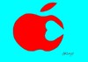 Cartoon: steve jobs (small) by yasar kemal turan tagged love,dead,apple,angel,jobs,steve,migration,message