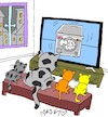 Cartoon: streaming (small) by yasar kemal turan tagged streaming