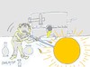 Cartoon: Sun dawning (small) by yasar kemal turan tagged sun,dawning