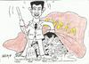 Cartoon: the great magician (small) by yasar kemal turan tagged esad,bashar,assad,syria,devil,wizard,blood,coward