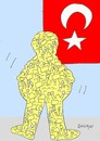 Cartoon: The man standing (small) by yasar kemal turan tagged the,man,standing