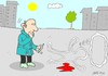 Cartoon: thought (small) by yasar kemal turan tagged thought,crime,scene,death