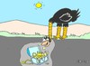 Cartoon: treasure (small) by yasar kemal turan tagged treasure,ostrich