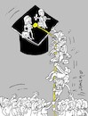 Cartoon: unemployment (small) by yasar kemal turan tagged unemployment