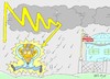 Cartoon: U.S. crisis (small) by yasar kemal turan tagged crisis,economy,usa,obama,us,rain,lightning