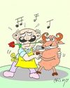 Cartoon: waltz (small) by yasar kemal turan tagged waltz,victim