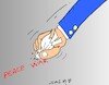 Cartoon: war or peace (small) by yasar kemal turan tagged war,or,peace