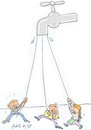 Cartoon: water right (small) by yasar kemal turan tagged water,right