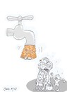 Cartoon: water right (small) by yasar kemal turan tagged water,right