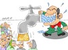 Cartoon: water right (small) by yasar kemal turan tagged water,right