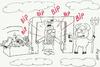 Cartoon: X-ray and osama (small) by yasar kemal turan tagged osama,bn,laden,weapons,terror,xray,bin