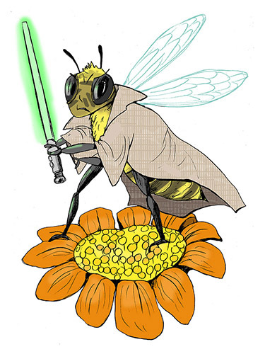 Cartoon: bee warrior (medium) by dodotes tagged insects