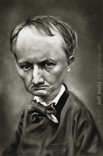Cartoon: Charles Baudelaire (medium) by Jeff Stahl tagged illustration,stahl,caricature,baudelaire,charles