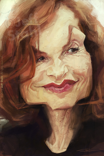 Cartoon: Isabelle Huppert by Jeff Stahl (medium) by Jeff Stahl tagged isabelle,huppert,caricature,woman,french,actress,jeff,stahl,illustration,freelance