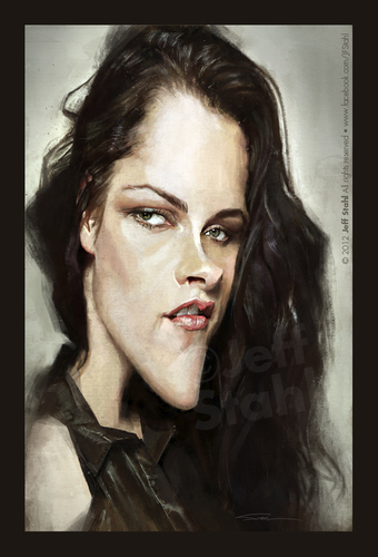 Cartoon: Kristen Stewart caricature (medium) by Jeff Stahl tagged kristen,stewart,caricature,jeff,stahl,actress,bella,twilight,vampire,snowwhite,hollywood