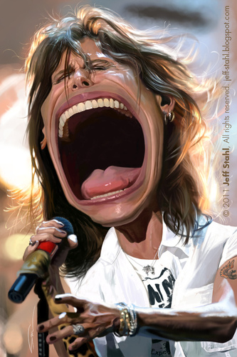 Cartoon: Steven Tyler (medium) by Jeff Stahl tagged steven,tyler,aerosmith,rock,singer,caricature,illustration,stahl