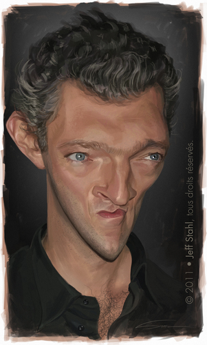 Cartoon: Vincent Cassel (medium) by Jeff Stahl tagged vincent,cassel,french,actor