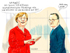 Cartoon: Merkels Idee (small) by Thomas Kuhlenbeck tagged merkel,kanzlerin,spahn,gesundheitsminister,inzidenz,senken,coronamaßnahme,corona,virus,maßnahme,flüchtlinge,idee