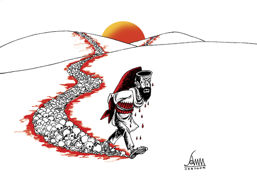 Cartoon: Anti Violence (medium) by aungminmin tagged cartoons,terrorism