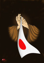 Cartoon: We pray to JAPAN (small) by aungminmin tagged cartoons