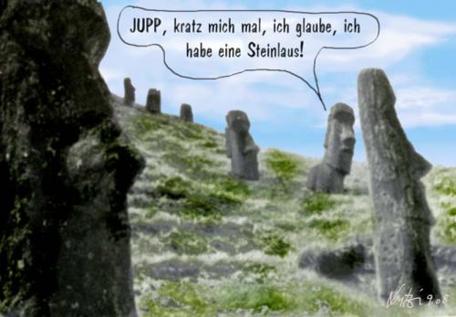 Cartoon: Die gute alte Steinlaus... (medium) by Lutz-i tagged steinlaus