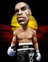 Cartoon: The Black Superman (small) by JKang tagged sport,boxing,mundine,caricature