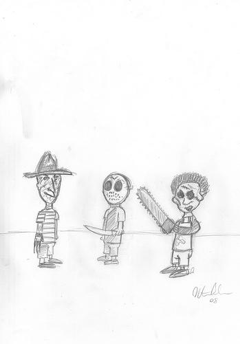 Cartoon: little monsters (medium) by pecurone tagged freddy,krueger