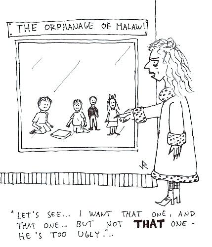Cartoon: Madonna goes window shopping (medium) by Jani The Rock tagged madonna,orphan,orphanage,adoption,malawi