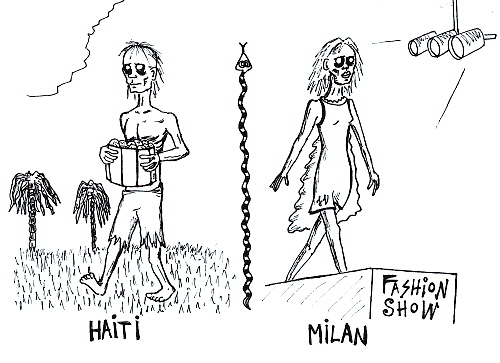 Cartoon: Zombies (medium) by Jani The Rock tagged zombie,zombies,fashion,model,haiti,milan,voodoo
