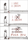 Cartoon: Evolution of a dream (small) by Jani The Rock tagged dream,optimism,pessimism,aging,nihilism,time,fuckyou
