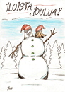 Cartoon: Iloista Joulua (small) by Jani The Rock tagged snowman cat dog christmas