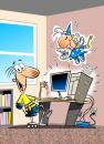 Cartoon: Computer Magic (small) by Zeb tagged computer,magician