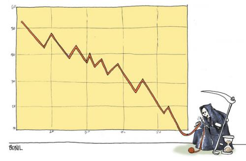 Cartoon: crisis (medium) by BONIL tagged and,more,crisis,bonil