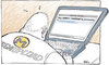Cartoon: MEGAUPLOAD (small) by BONIL tagged megaupload,sopa,internet,kim,dotcom