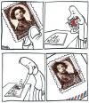 Cartoon: STAMPS... (small) by BONIL tagged estampillas,bonil,stamps