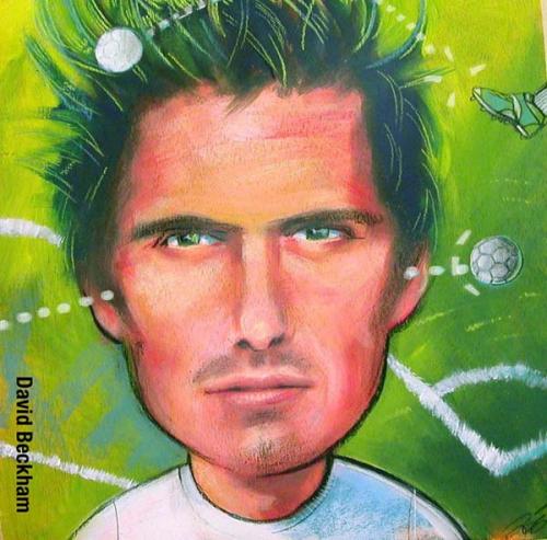 Cartoon: David Beckham (medium) by Jollustration tagged fussball,star,beckham