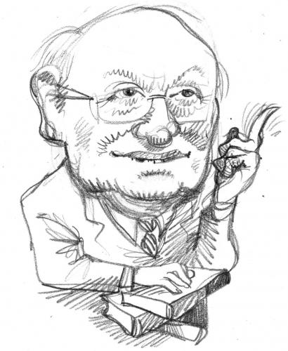 Cartoon: Marcel R. Ranicki (medium) by Jollustration tagged kritiker