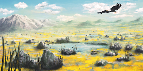 Cartoon: Freedom (medium) by alesza tagged digital,digitalart,digitalpainting,eagle,environment,freedom,landscape,nature,painting,procreate,ipadart