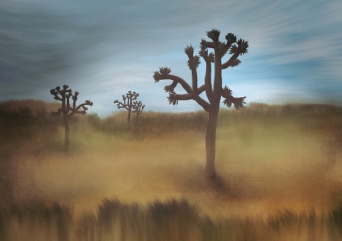 Cartoon: Joshua Tree (medium) by alesza tagged wüste,desert,mojave,california,tree,joshua