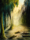 Cartoon: Forgotten World (small) by alesza tagged forgotten,world,digital,painting,illustration,art,artwork,landscape,nature,fantasy,conceptart