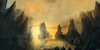 Cartoon: Speedpainting Sunset (small) by alesza tagged speedpainting,digital,art,painting,nature,landscape,sunset,speed