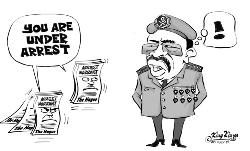 Cartoon: omar el bashir (medium) by King Kinya tagged thh