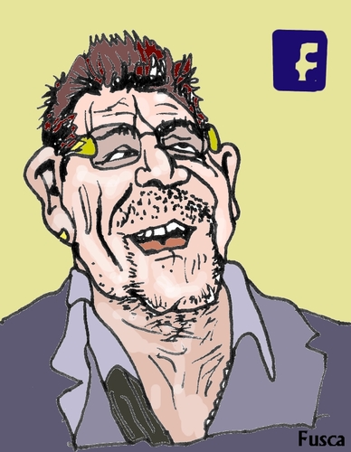 Cartoon: billionaire Bono Vox (medium) by Fusca tagged cynical,leftist,musician,billionaire