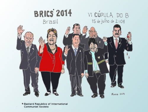 Cartoon: Neo-communist Axis of Evil (medium) by Fusca tagged rousseff,totalitarism,communism,dictators