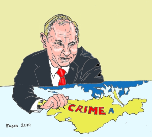 Putin confirms Crimea annexation By Fusca | Politics Cartoon | TOONPOOL