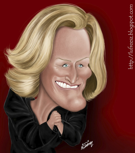 Cartoon: Glenn Close caricature (medium) by lufreesz tagged glenn,close,caricature,damages,patty,hewes