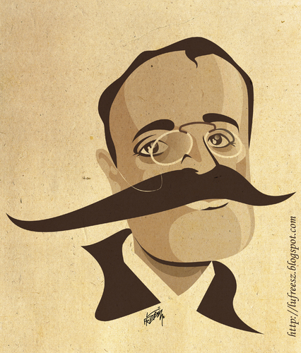 Cartoon: Ion Luca Caragiale (medium) by lufreesz tagged romania,caragiale,luca,ion