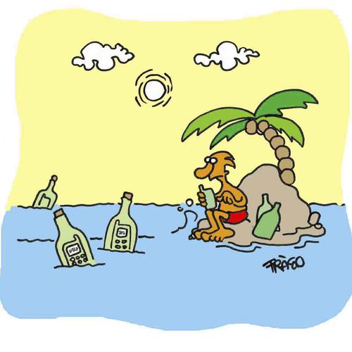 Cartoon: Modern times (medium) by fragocomics tagged holidays,sea,boat,smartphone,iphone,cellular,phone,mobile,summer,times,modern,iphone,smartphone,urlaub,ferien,kommunikation,telefon