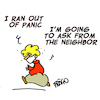 Cartoon: coronavirus panic (small) by fragocomics tagged coronavirus pandemy lockdown panic